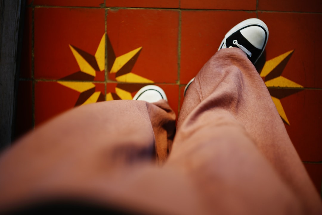 Photo burgundy pants